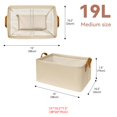 thumbnail image 2 of Contenedores de tela para armario SNWDN, color beige, 38 x 26 x 19 cm, paquete de 6, 2 of 7