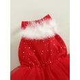 thumbnail image 6 of Arvbitana Toddler Baby Girls Christmas Princess Dress Sleeveless Sequined Patchwork Layered Tulle Halter Dresses for Party Stage Show 12M-5T, 6 of 8