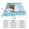 thumbnail image 3 of KLL Funny Cat Taking a Bath Pattern Fleece Throw Blanket,Fleece Throw Blankets for Couch & Bed All Season Use-60"x50", 3 of 7