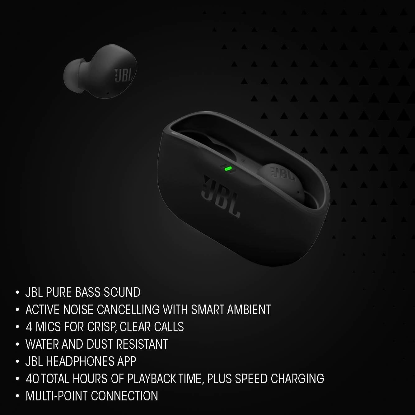 Open Box JBL Vibe Buds 2, True Wireless Noise Cancelling Earbuds