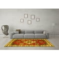 thumbnail image 3 of Ahgly Company Machine Washable Indoor Rectangle Geometric Yellow Traditional Area Rugs, 7' x 9', 3 of 4