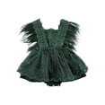 thumbnail image 4 of Baby Girls Summer Romper Dress Sleeveless Lace Tassel Bodysuit Tutu Dress, 4 of 8