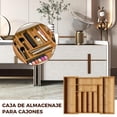 thumbnail image 4 of AMIARYA 9 Compartimentos Bandeja para Cubiertos Expandible, Organizador de cocina 100% de bamb&uacute;, organizador de cubiertos para Caj&oacute;n, Multiusos para Almacenar y Ordenar, 4 of 7
