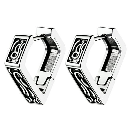 Avaner Viking Hoop Earrings for Men Women, Stainless steel Small Vintage Hoop Earrings