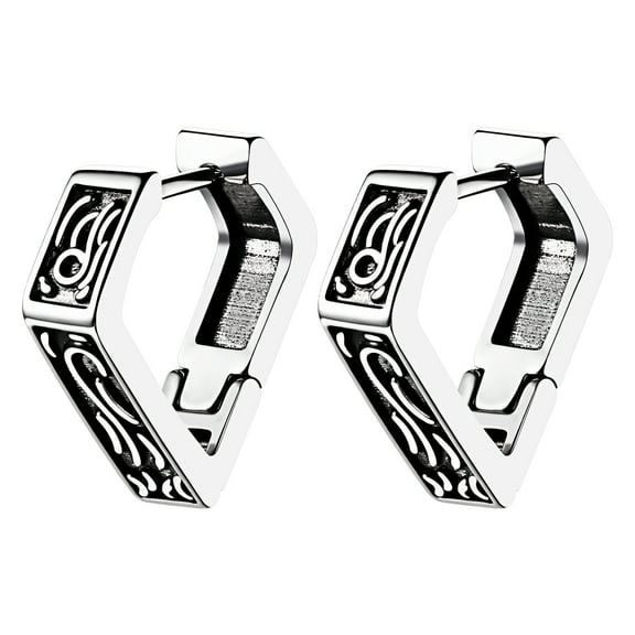 Avaner Viking Hoop Earrings for Men Women, Stainless steel Small Vintage Hoop Earrings