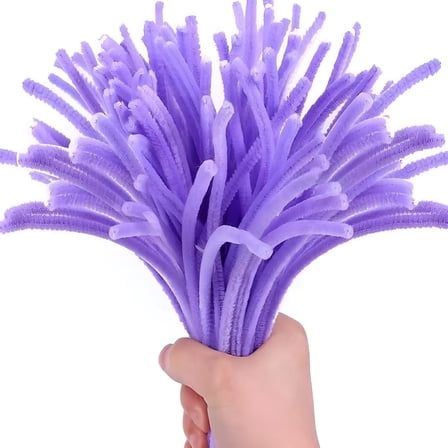 BESTSKY Purple Pipe Cleaners, 100pcs Pipe Cleaners Craft Supplies, Chenille Stems, Pipe Cleaners for Crafts, Art and Craft Supplies