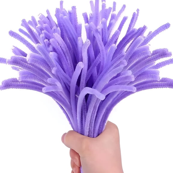 BESTSKY Purple Pipe Cleaners, 100pcs Pipe Cleaners Craft Supplies, Chenille Stems, Pipe Cleaners for Crafts, Art and Craft Supplies