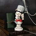 thumbnail image 4 of FEOLGEHLY Halloween Skeleton, 9 inch Resin Bust Statue in Formal Dress & Top Hat, Spooky Skeleton Decor for Home Bookshelf Desktop Centerpiece Bar Party Decor, Halloween Collection, 4 of 6