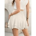 thumbnail image 5 of Cueply Flowy Shorts for Women Mini Tennis Skirt Ruffle Tiered Skorts Running Workout Sports Shorts, 5 of 6