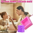 thumbnail image 2 of Flores De Rosa Para Decorar Pasteles, Moldes De Silicona 3D Para Fondant De Chocolate, Cocina, Comedor, Bar, 2 of 7