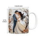 thumbnail image 3 of Taza de cerámica para San Valentín – Tema romántico de boda, taza de té de café, microondas para lavavajillas, 11oz – Regalo para el hogar de la oficina para parejas, vajilla de amor elegante, 3 of 6