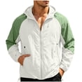 thumbnail image 2 of Ceisia Men Color Block Raglan Sleeve Zip Up Hooded Sun Protection Jacket Casual Outdoor Hiking Travel Windbreaker Tops Gifts for Father, 2 of 9