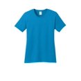 thumbnail image 5 of Port & Company Ladies 5.4-oz 100% Cotton T-Shirt, Neon Blue, XXX-Large, 5 of 6