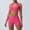 Pink(Shorts Set), variant on PISONIC 2 Piece Workout Sets for Women Halter Sports Bra Tank Gym Biker Shorts Outfits