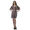thumbnail image 2 of Moomaya Womens Casual Dresses Short Printed Womens V Neck Flowy Dress Plus Size, 2 of 6