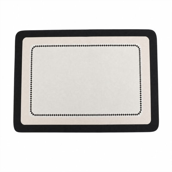 Unique Bargains 1 Pc Bath Mat Super Absorbent Bathroom Mat Rug Black Beige