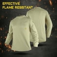 thumbnail image 2 of PTAHDUS FR Shirts for Men, 7.1oz Flame Resistant Clothing Long Sleeve FRC Shirts, NPFA2112 100% Cotton Welding Shirts Fire Retardant Clothes(7.1oz Khaki,4X-Large), 2 of 6