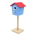 thumbnail image 2 of Casa de muñecas a escala 1:12, casa de pájaros, accesorio de jardín de hadas, mini nido, casa de muñecas decorativa Rojo Azul, 2 of 9
