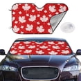 thumbnail image 3 of Lsque Maple Leaves Car Windshield Sun Shade | Accordion Folding Style Auto Shade for Car Truck SUV Van | Blocks UV Rays Sun Visor Protector | Small, 3 of 7