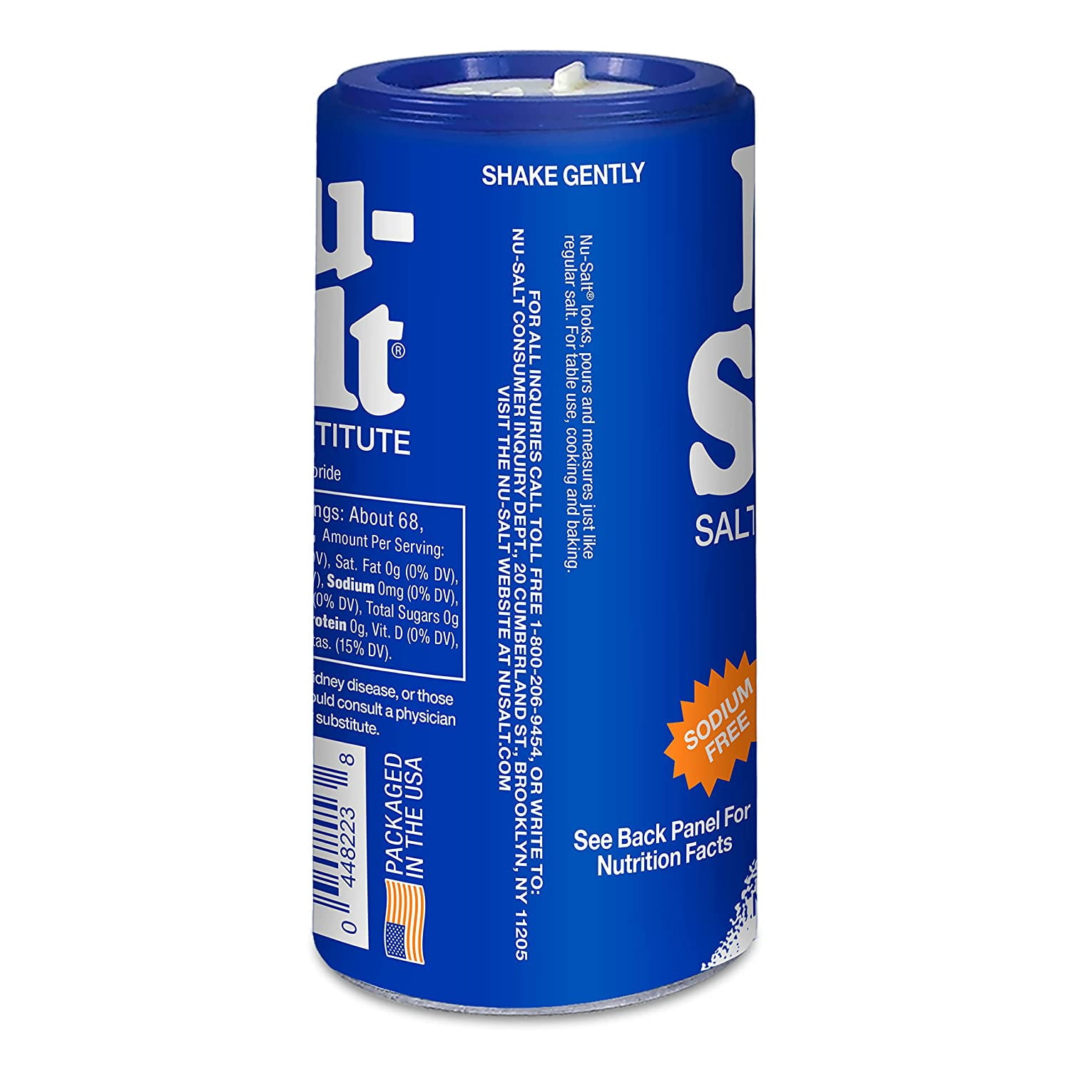 Nu-Salt Salt Substitute 100% Natural & Convenient Shaker Sodium Free Net Wt. 3oz (pack of 12)