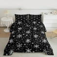 thumbnail image 3 of jejeloiu Kawaii Christmas Snowfalke Bedding Comforter Set,Geometric Polka Dots Twin Comforter Sets,White Black Bedding Set For Girls Teens,Super Cozy Room Decor Reversible,2-Piece, 3 of 8