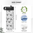 thumbnail image 4 of Yiaed Hand Drawn Snake Print Water Bottle with Straw Lid, Stainless Steel Double Wall Insulated Water Bottle | Leak-Proof and Spill-Proof Water Bottle, 4 of 8