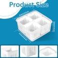 thumbnail image 3 of Contenedores de almacenamiento de alimentos con tapas herméticas, caja de conservación de cebollino, contenedor de conservación de alimentos frescos, drenaje (4 unidades, cuadrados), 3 of 5