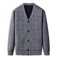 thumbnail image 1 of Cárdigan de primavera y otoño para hombres de mediana edad y mayores sin suéter de manga larga de terciopelo abrigo de cárdigan ropa de otoño para abuelo, 1 of 5