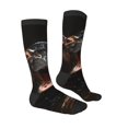 thumbnail image 3 of Fotbe Playful Baby Hippo Splash print Women's Men's Novelty Crew Socks Cotton Socks Knee High Socks for Walking,Running,Nurses,Pregnancy, 3 of 8