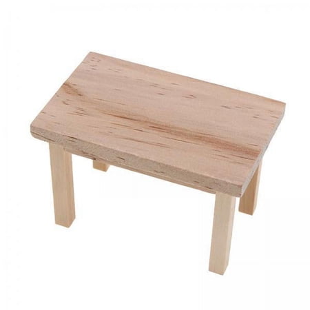 Bunblic 2x1/12 Wooden Dollhouse Miniature Table Modern Dollhouse ...