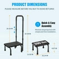 thumbnail image 3 of SAFH Metal Step Stool with Handle for Elderly, 8 inch Anti-Skid Platform, Lightweight and Easy Assembly, Supports 350 Pounds, 3 of 8