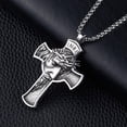 thumbnail image 6 of Osdhezcn Stainless Steel Jesus Face Christ Crucifix Large for Cross Religious Pendant Necklace Antique Finish for Mens Christian, 6 of 9