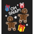 thumbnail image 4 of Christmas Oh Snap Adult Black Crew Neck Short Sleeve Tee-3XL, 4 of 4