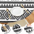 thumbnail image 4 of Decorative Tablecloth with Lively Boho Motif, Elastic Hem for 56 Inch Diameter Tables, 4 of 7