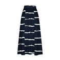 thumbnail image 4 of WXLWZYWL Women's Linen Maxi Skirt with Pockets - Floral Print Casual Elastic Waistband Flared Long Skirt 2024 Fall Fashion, 4 of 5