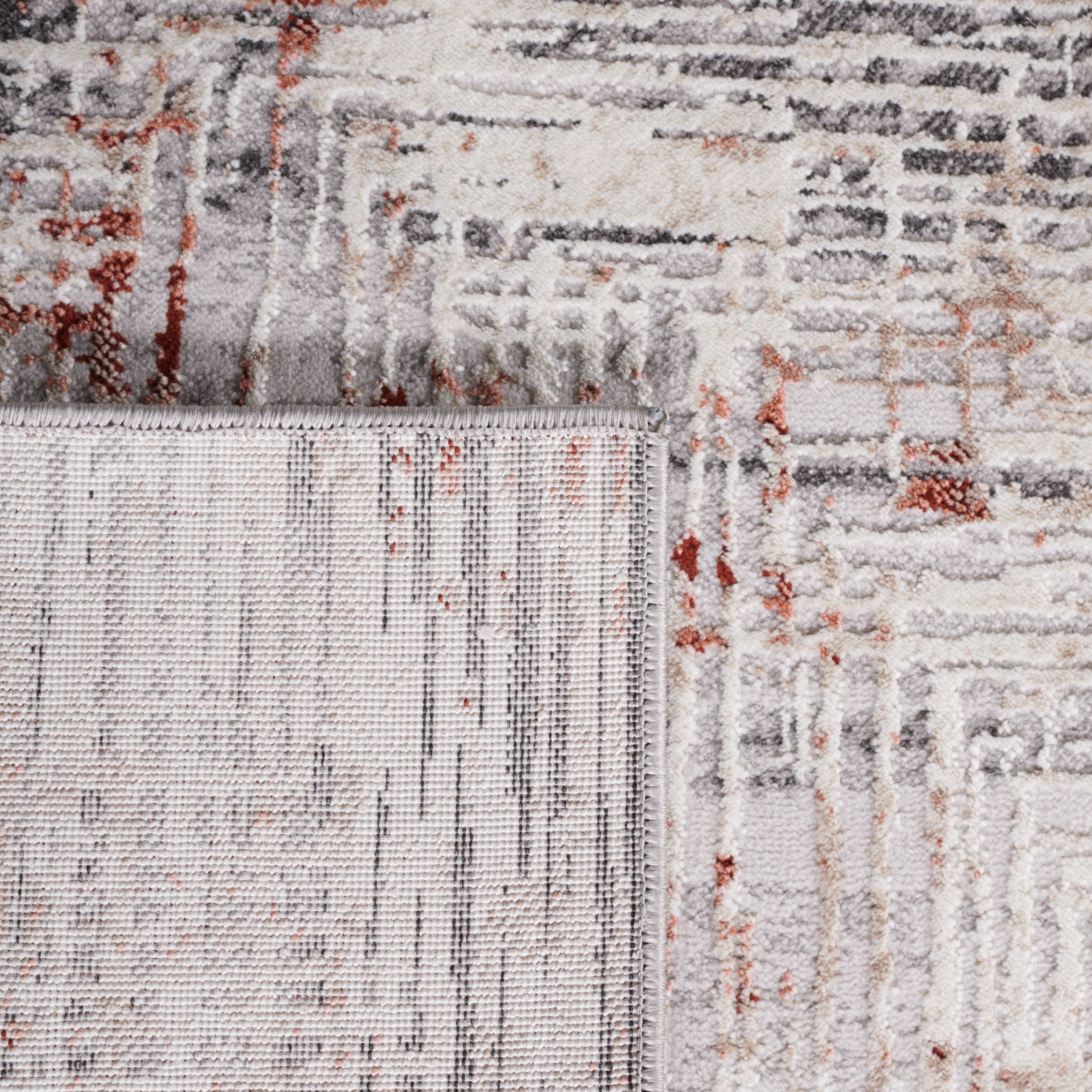 SAFAVIEH Vogue Martha Abstract Area Rug, Rust/Grey, 9' x 12'