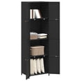 thumbnail image 5 of vidaXL Outdoor Storage Cabinet 4-Compartment 2-Door Patio Storage Locker Black, 5 of 10