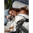 thumbnail image 3 of Black White Cow Full Size Flat Sheet, Wrinkleproof & Fadeproof Cooling Flat Bed Sheet Only, Spring Farmhouse Animals Printed Red Floral Breathable Soft Bedding Top Sheets 81 x 96 Inches, 3 of 8