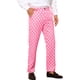thumbnail image 5 of Pantalones formales de ajuste regular para hombres INSPIRE CHIC con estampado de lunares 38 Rosa, 5 of 6