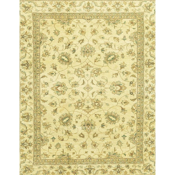 Ahgly Company Indoor Rectangle Abstract Gold Abstract Area Rugs, 6' x 9'