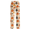 thumbnail image 7 of Zydvens Women Halloween Pajama Pants Wide Leg Lounge Wear with Pockets Soft Elastic Waist Drawstring Sleepwear Bottoms Plaid Pumpkin Fall Harvest Costume Cosplay Gift S-3XL, 7 of 7