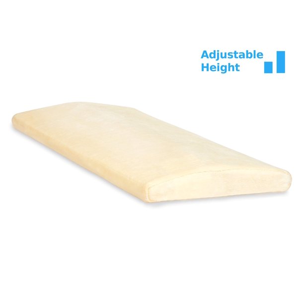 TruContour Lumbar Pillow for Sleeping Adjustable Height Support The