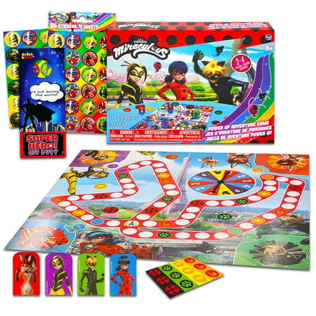 Miraculous Ladybug Power Up Game for Kids - Miraculous Ladybug Bundle with Power Up Adventure Game Plus Miraculous Ladybug Stickers (Miraculous Ladybug Gifts)