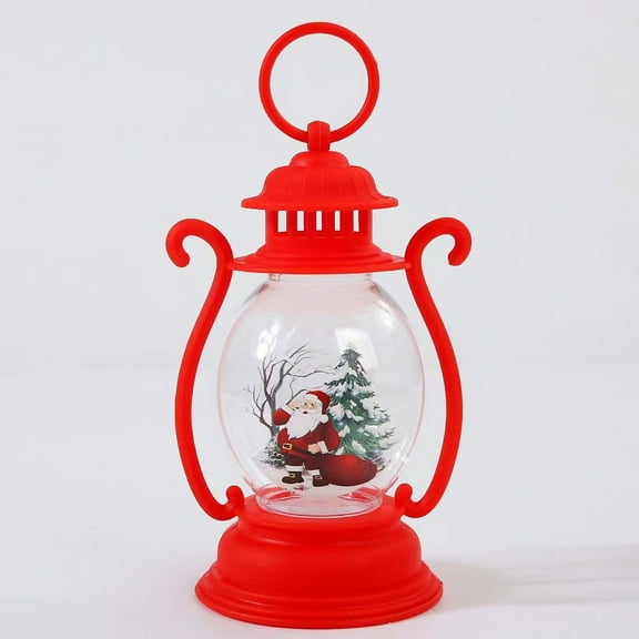 PRETXORVE Christmas Decor, Christmas Tree Decorations, Christmas Decoration Lights Up Children'S Handheld Mini Oil Lamp Tabletop Decoration Items and Hanging Decorations