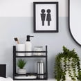 thumbnail image 3 of Bouclair Black And White Man & Woman Silhouette Bathroom Shadow Box, 3 of 8