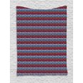 thumbnail image 1 of Cancun Tapestry, Repeating Horizontal Cursive Typographic Pattern, Wall Hanging for Bedroom Living Room Dorm Decor, 60W X 80L Inches, Indigo Pale Sky Blue Vermilion Burnt Sienna, by Ambesonne, 1 of 2