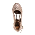 thumbnail image 6 of Badgley Mischka Girls Block Heel Dress Shoes, Rose Gold, Size: 2, 6 of 8