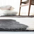 thumbnail image 5 of SAFAVIEH Studio Leather Yasim Geometric Area Rug, Dark Brown/Ivory, 3' x 5', 5 of 6