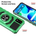 thumbnail image 5 of For TCL 30T 30 T Dropproof Shockproof Kickstand Ring Stand Phone Case Cover With Tempered Glass Screen Protector - Green, 5 of 5