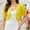 Yellow, variant on ZSQDM Women Fashion Solid Fold Short Sleeve Loose Cardigan Beach Holiday Short Tops Cardigan for Women Women's Oversized Sweater Casual Loose Side Split Jumper Tops Sweater Vest Women(M)